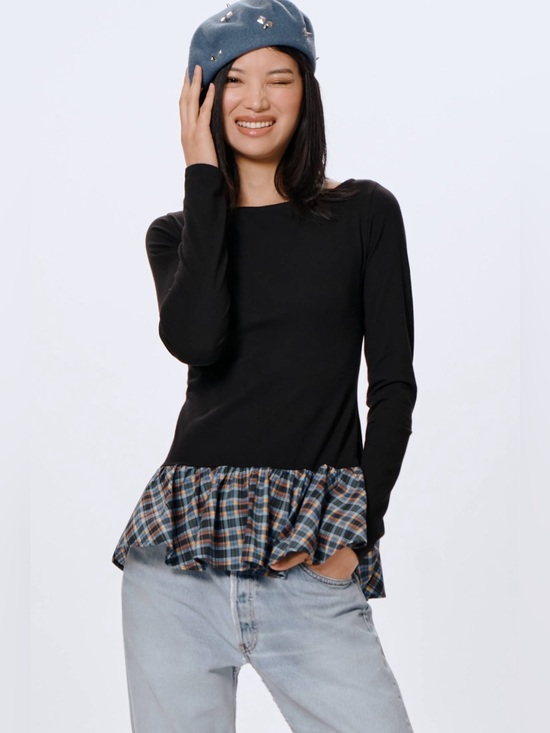 Maeve Tops - Maeve long sleeve peplum top NWT